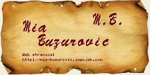Mia Buzurović vizit kartica